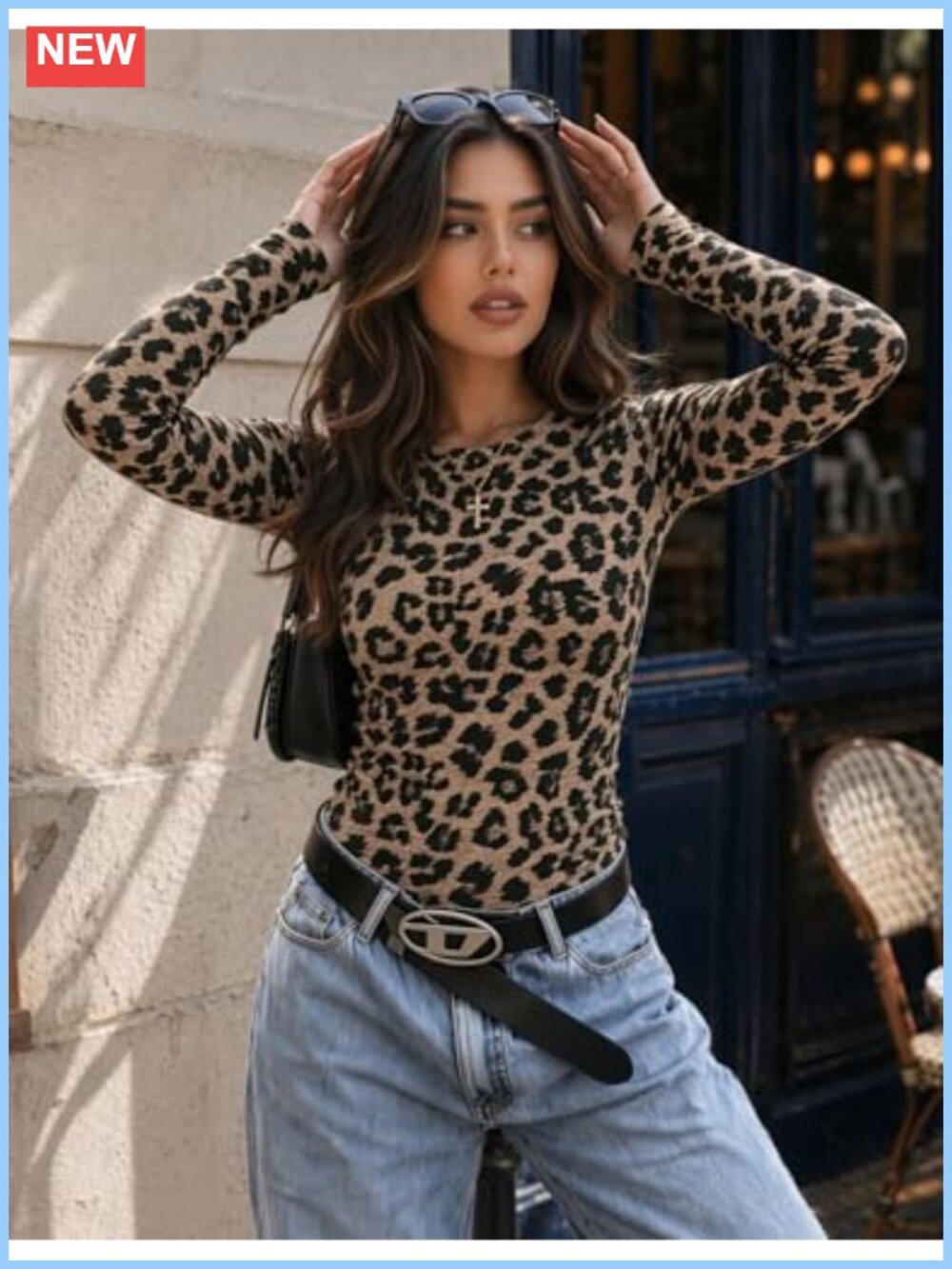 Women's Long Sleeve Slim Fit Crewneck T-Shirt Basic Tee - Picture 2 of 6